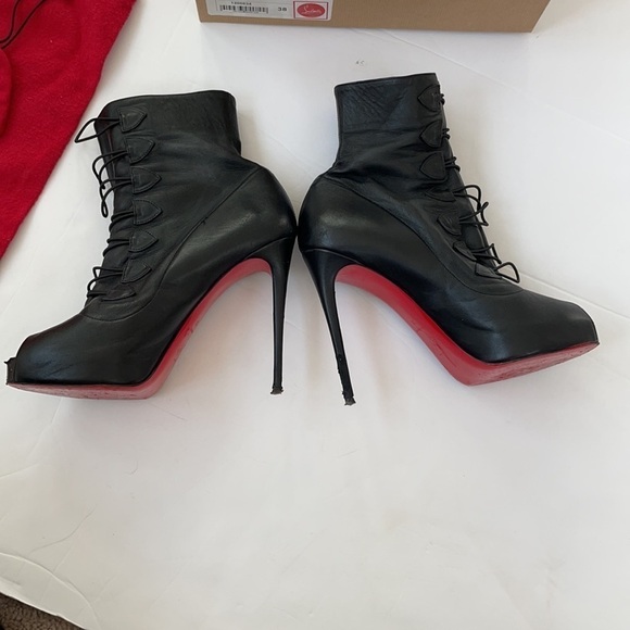 Christian Louboutin Black leather Frenchissima 2020 Alta 120 ankle bootie EU 38 - Picture 5 of 16